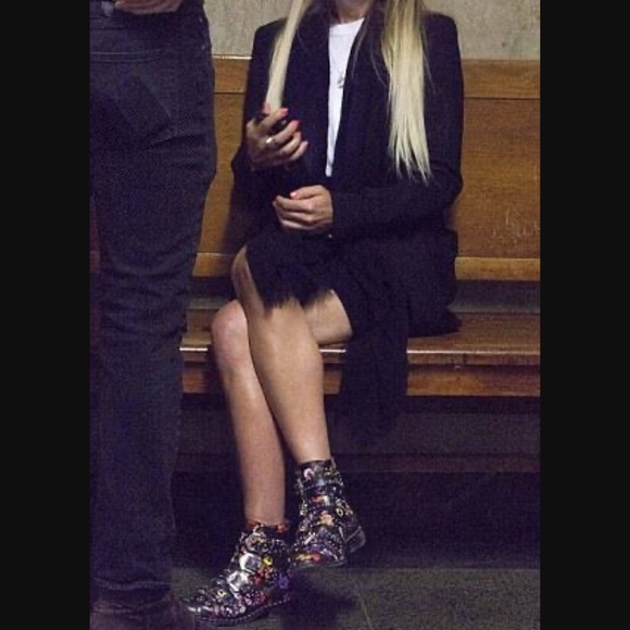 GIVENCHY Multicolor Floral Moto Bootie with Box - Picture 16 of 16